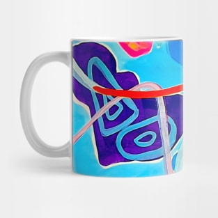 blue abstract Mug